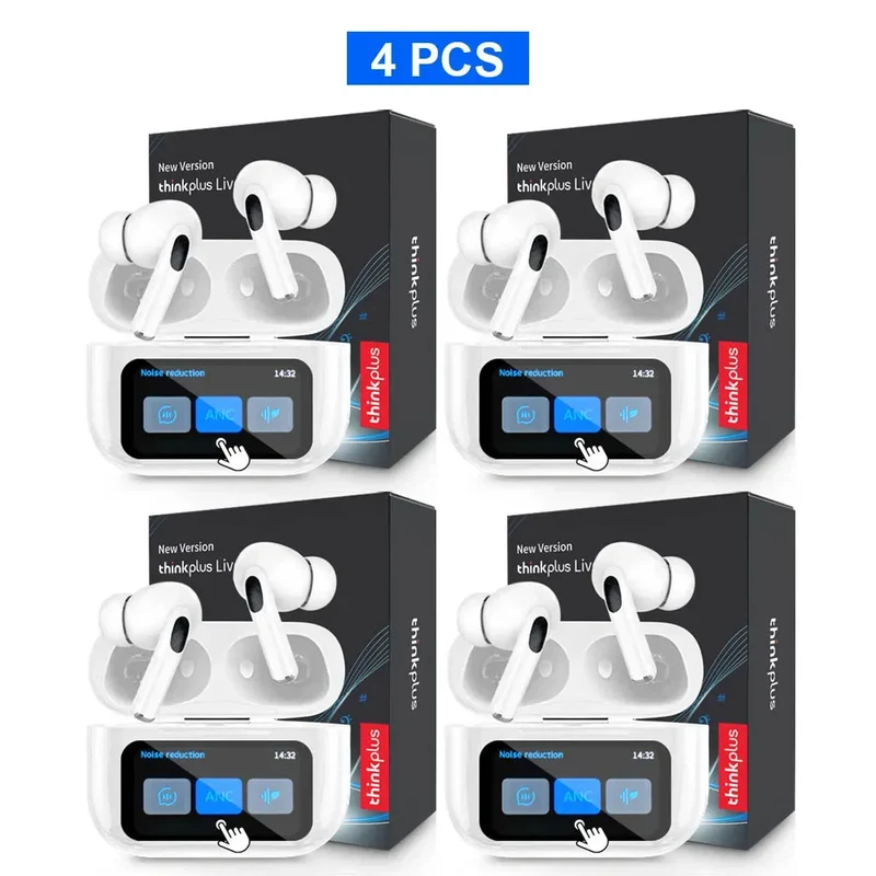 Original Thinkplus Wireless Bluetooth Earphones ANC Noise Reduction Earbuds HD Mic Call Gamer Headsets LED Touch Screen Control