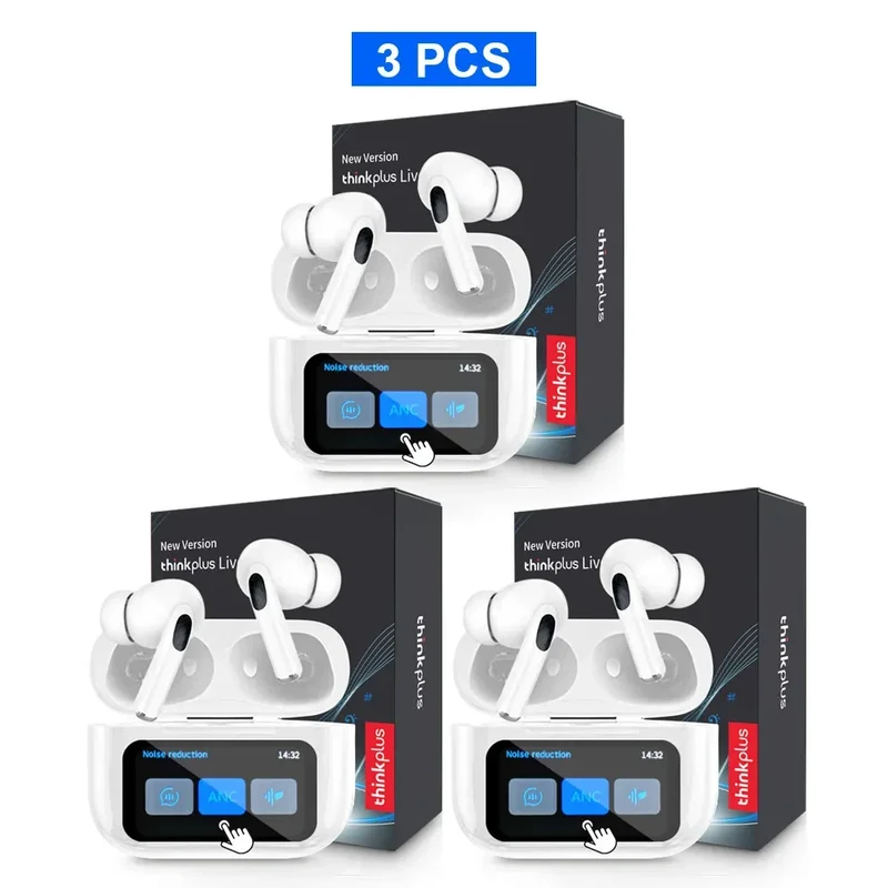 Original Thinkplus Wireless Bluetooth Earphones ANC Noise Reduction Earbuds HD Mic Call Gamer Headsets LED Touch Screen Control