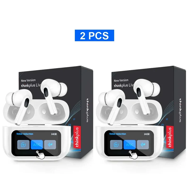 Original Thinkplus Wireless Bluetooth Earphones ANC Noise Reduction Earbuds HD Mic Call Gamer Headsets LED Touch Screen Control