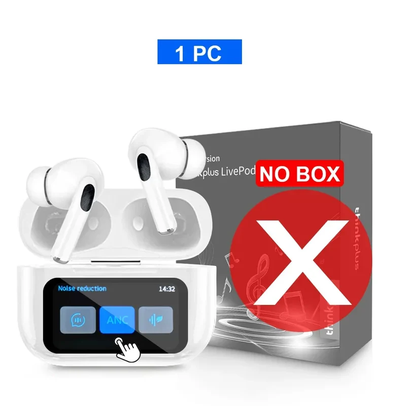 Original Thinkplus Wireless Bluetooth Earphones ANC Noise Reduction Earbuds HD Mic Call Gamer Headsets LED Touch Screen Control