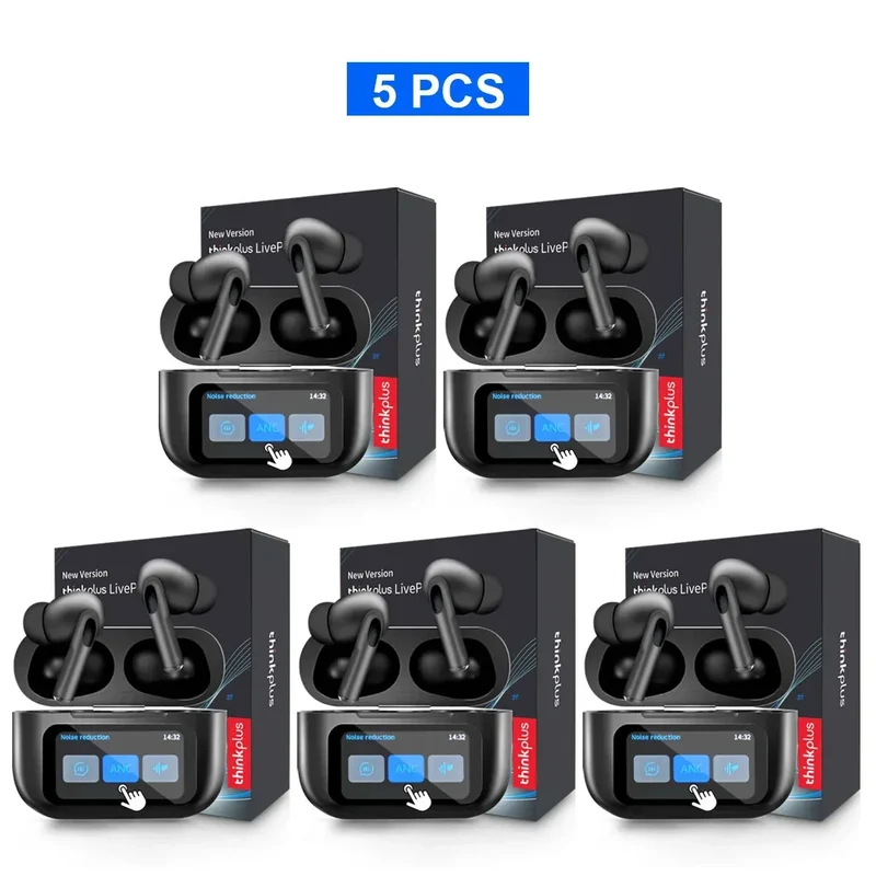 Original Thinkplus Wireless Bluetooth Earphones ANC Noise Reduction Earbuds HD Mic Call Gamer Headsets LED Touch Screen Control