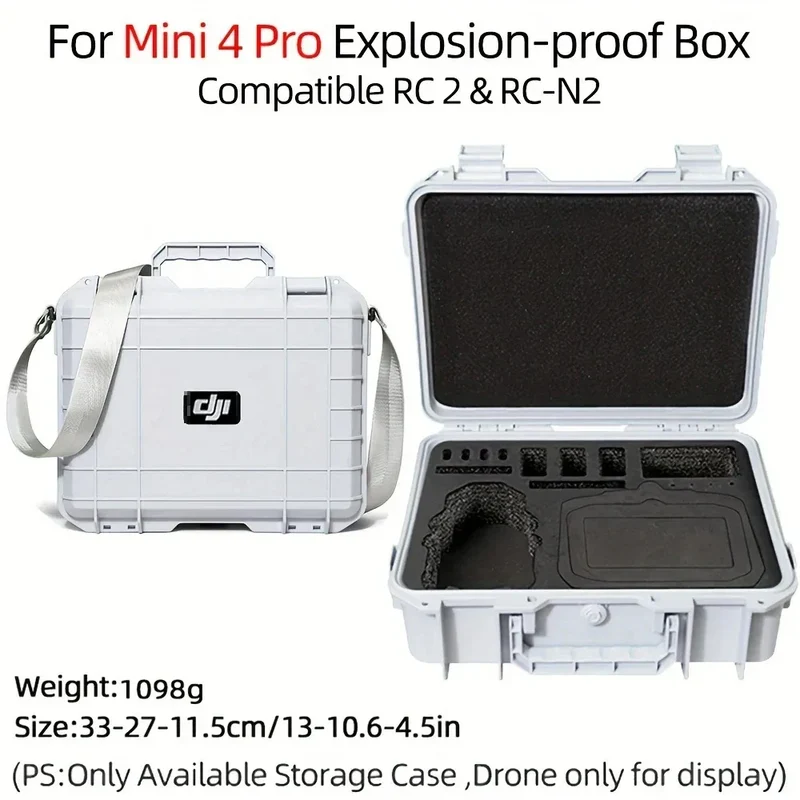 For DJI Mini 3/4Pro Case Mini 4 Pro Explosion Proof Case Mini 4 Pro Bag Portable Waterproof Box Hard Shell Large Capacity Case