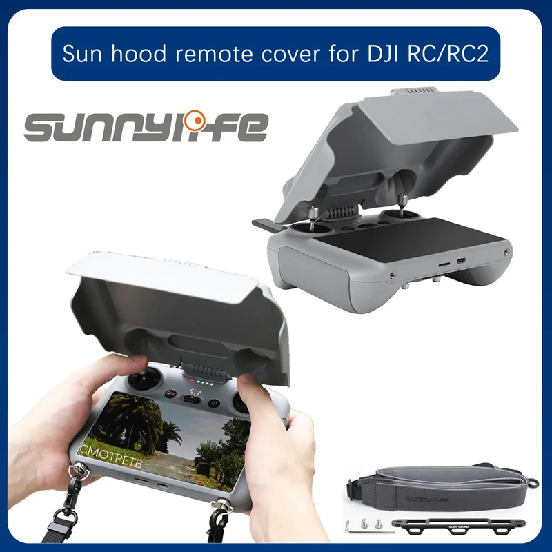 Controller Cover for DJI AIR 3 RC 2 Sun Hood for DJI RC Remote Controller Cover Lanyard Strap Tempered Glass Case Accessories