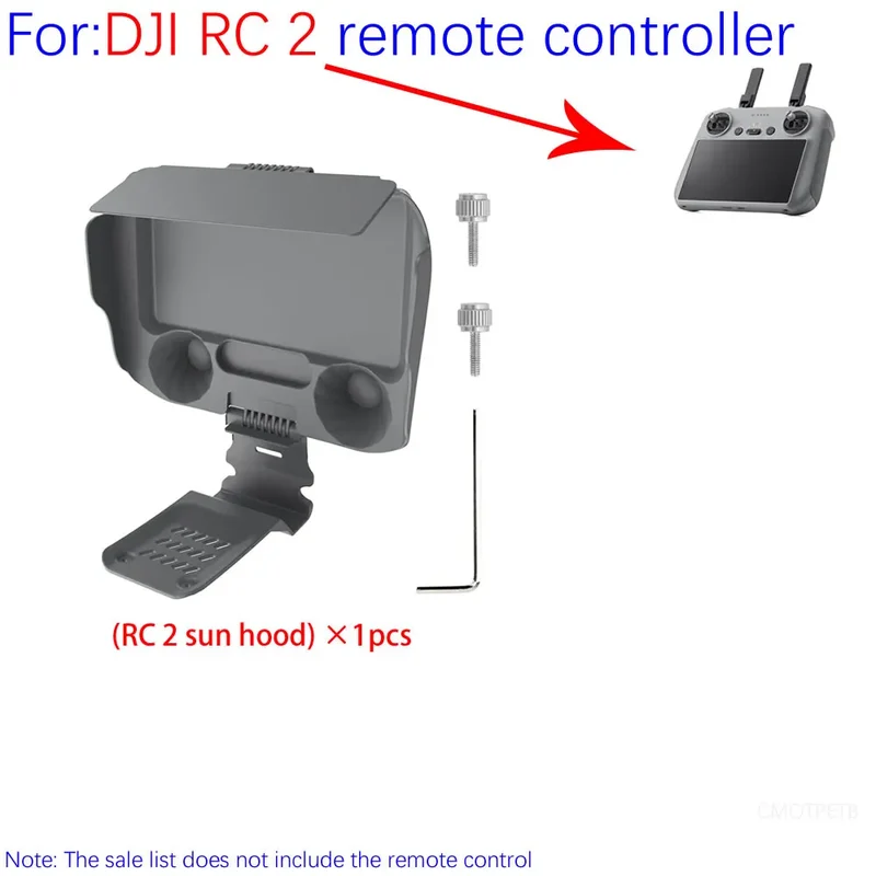 Controller Cover for DJI AIR 3 RC 2 Sun Hood for DJI RC Remote Controller Cover Lanyard Strap Tempered Glass Case Accessories