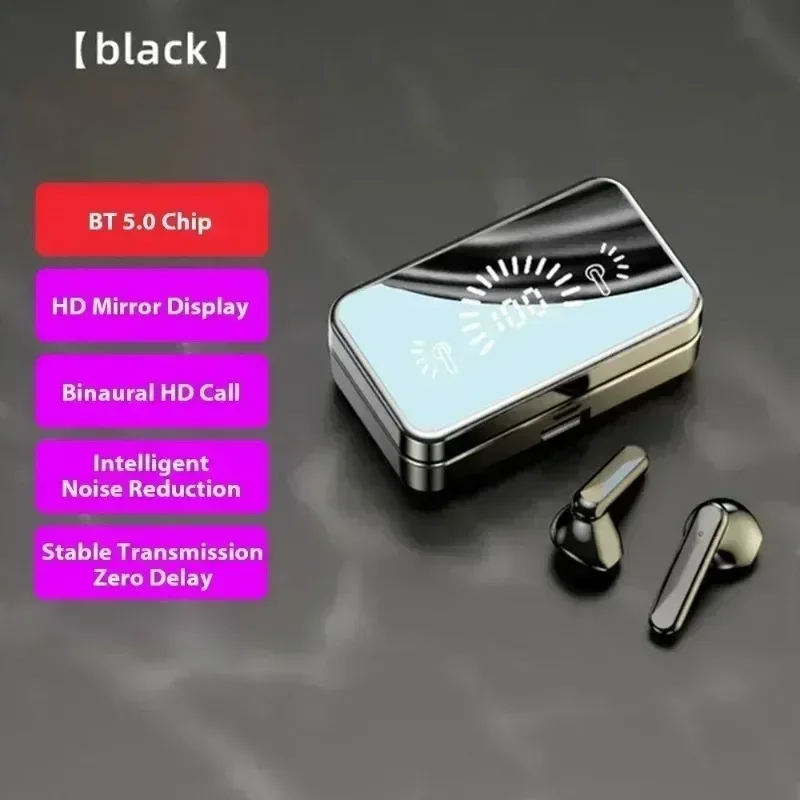 TWS Bluetooth-Compatible Earphones Stereo Sport Headset Waterproof Wireless Headphone Earbuds With Mic for all smartphones