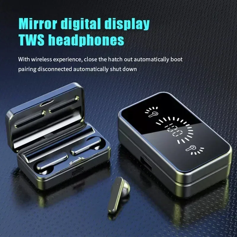 TWS Bluetooth-Compatible Earphones Stereo Sport Headset Waterproof Wireless Headphone Earbuds With Mic for all smartphones