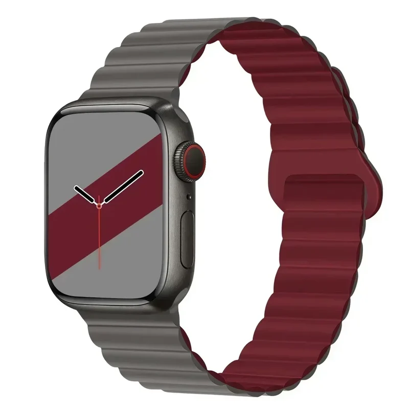 NEW Original Liquid Silicone Magnetic bands for Apple watch band Ultra 2 Series 9 SE iwatch 42mm 44mm 45mm 49mm 38mm 40mm 41mm