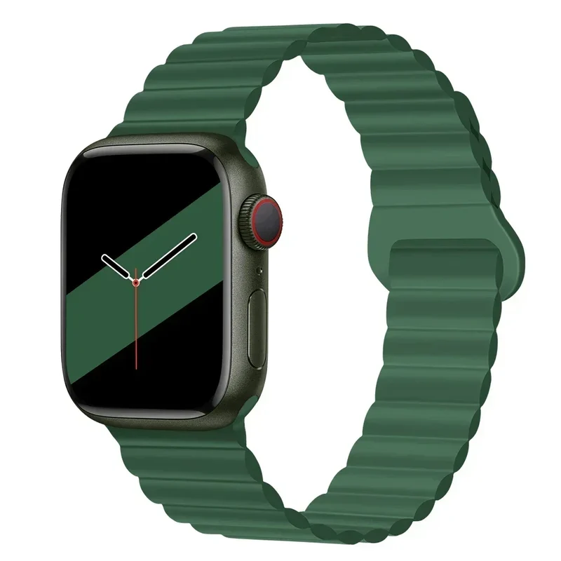 NEW Original Liquid Silicone Magnetic bands for Apple watch band Ultra 2 Series 9 SE iwatch 42mm 44mm 45mm 49mm 38mm 40mm 41mm