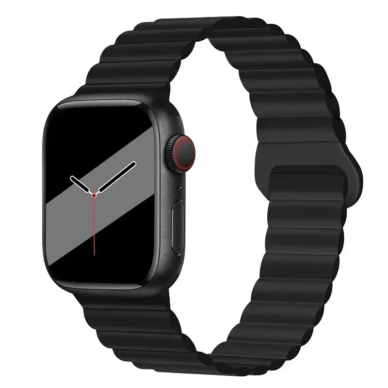 NEW Original Liquid Silicone Magnetic bands for Apple watch band Ultra 2 Series 9 SE iwatch 42mm 44mm 45mm 49mm 38mm 40mm 41mm