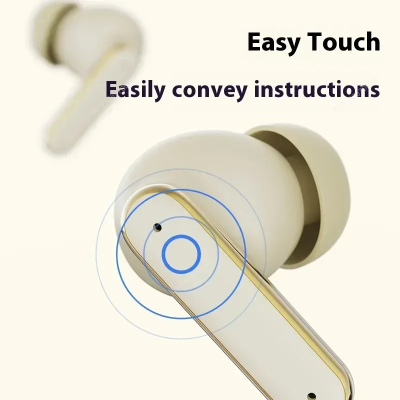 In-Ear Premium Leatherette Earphones Wireless True Headphones Bluetooth Ultra-Long Battery Life Noise Cancellation Technology