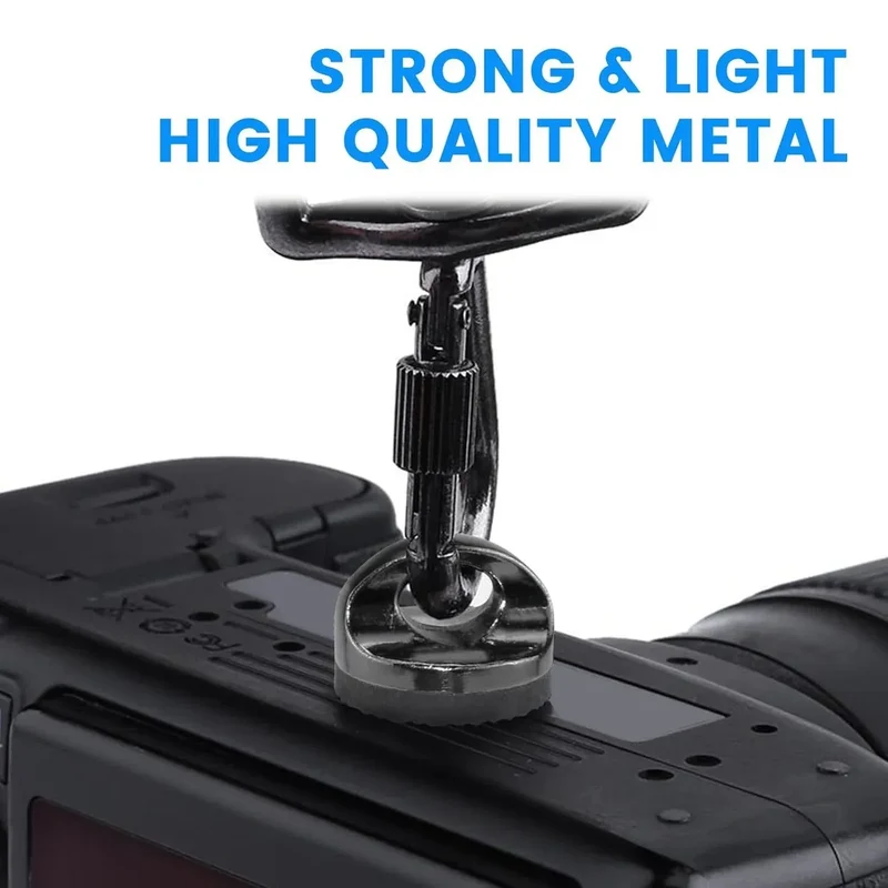 Universal 1/4" Camera Screw with Rubber Washer Aluminum Alloy Thread Camera Fixing Screw for Quick Release Wrist Strap Sling