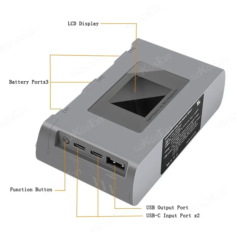 For DJI Mavic Mini 2/SE Mini 4K Battery Charging Hub Drone Battery Charger Charge 2/3-Way Battery Mini 2/SE Drone Accessories