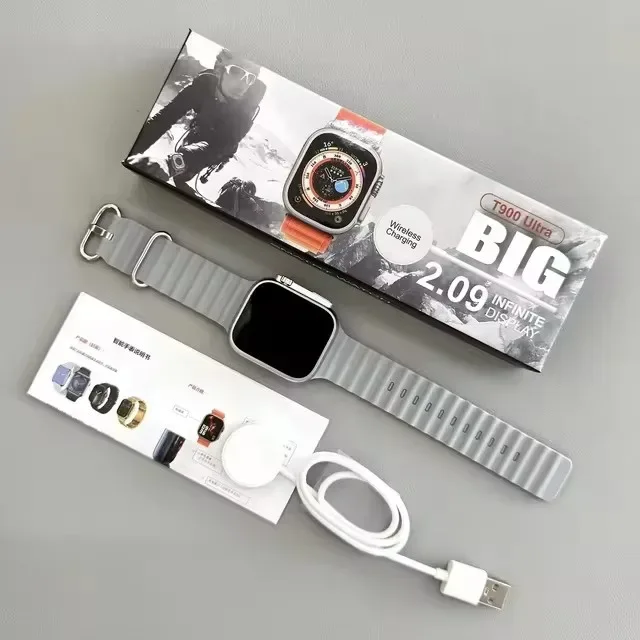 Wholesale T900 Ultra Smart Watch Men 49mm Series 9 AMOLED Screen NFC Compass Waterproof For Apple Watch IWO Ultra 9 Smartwatch