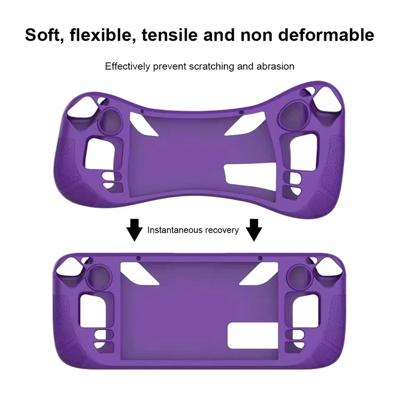 Console Protector Case For Steam Deck Host Anti-Slip Soft Shell Protective Case With Holder Stand For Steam Deck Game Console