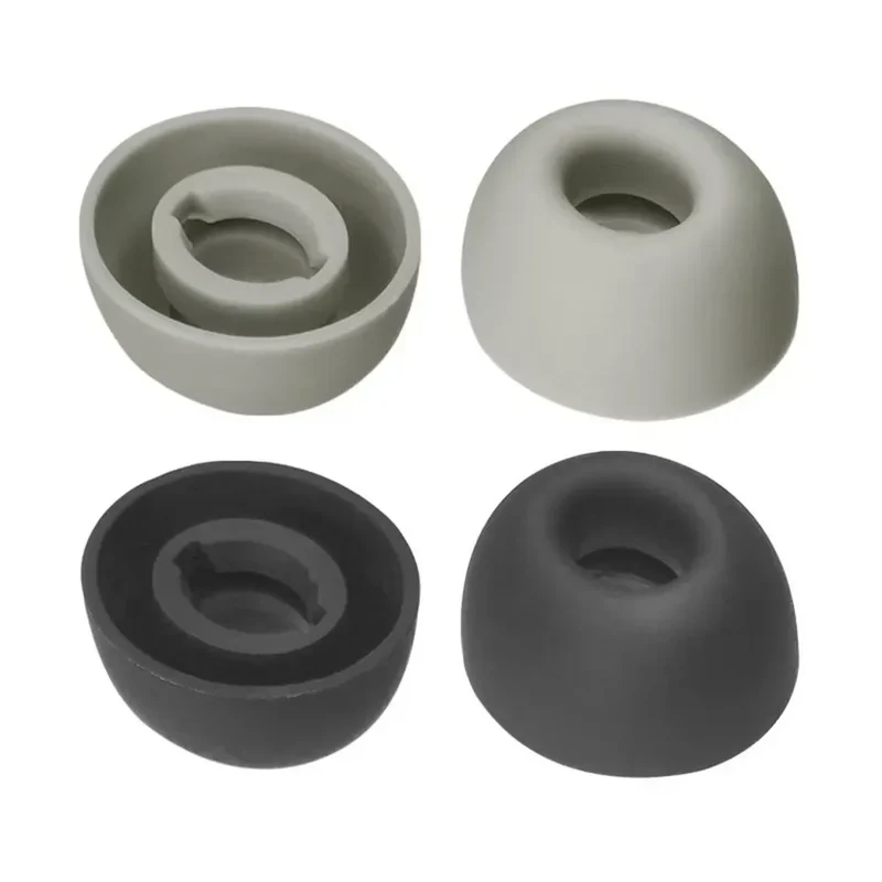 6PCS In-Ear Earcaps For JBL Tour Pro 2 Earphone Silicone Case Covers Cap Replacement Tips Earbuds Eartips Ear pads Grey/BlacK