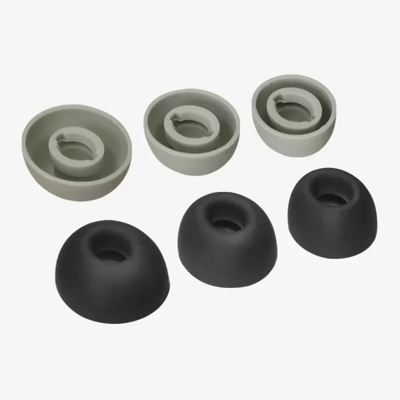 6PCS In-Ear Earcaps For JBL Tour Pro 2 Earphone Silicone Case Covers Cap Replacement Tips Earbuds Eartips Ear pads Grey/BlacK