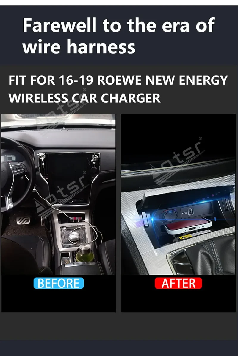 2025 New Product of Wireless Charger For Roewe NEW Energy 2016-2019 Fast charging Car Accessories Supplies Convenient Utensils