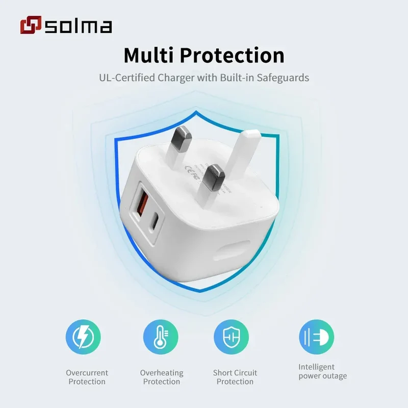 PD+USB Charger Charge For Mobile Phone Plug Charging Adapter Portable Wall Mobile Charger