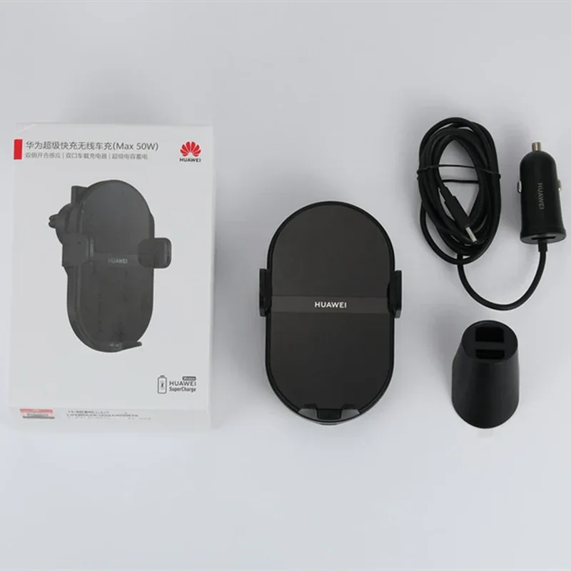 Huawei SuperCharge Wireless Car Charger 50W Max Intelligent Both Side Sensor Mounting Dual Charging 3D Cooling Fast Charger