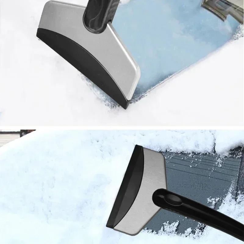 Durable Car Ice Scraper Snow Removal Shovel Windshield Glass Defrost Removal Automotive Winter Stainless Steel Car Accessories