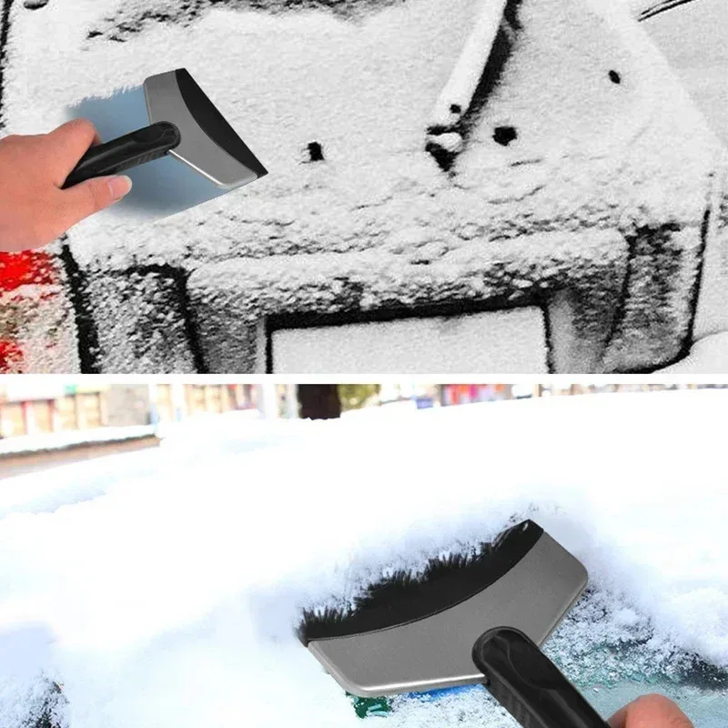 Durable Car Ice Scraper Snow Removal Shovel Windshield Glass Defrost Removal Automotive Winter Stainless Steel Car Accessories