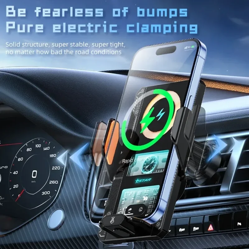 Wireless Charger Car Mount 15w Wireless Car Charger Smart Wireless Charger Mobile Phone Stands Car Phone Holder