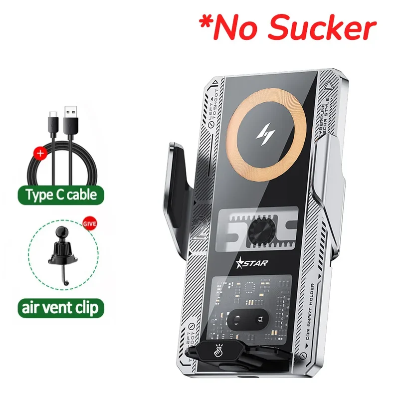 Wireless Charger Car Mount 15w Wireless Car Charger Smart Wireless Charger Mobile Phone Stands Car Phone Holder