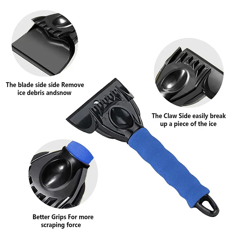 Ice Scrapers for Car Windshield Snow Scraper Cleaner Snow Ice Defrost Tool with Foam Handle Warm Glove Waterproof Snow Shovel