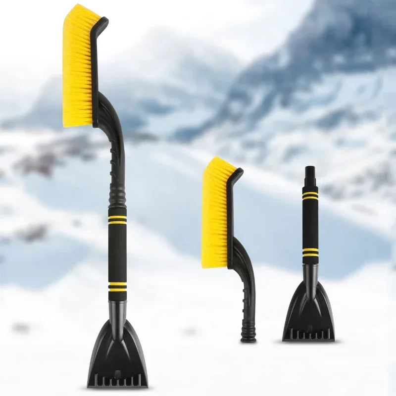 Car Snow Scraper Sweeping Shovel for Winter with Handle Auto Cleaning Brush Ice Scraper Remover Auto Windshield Accessori