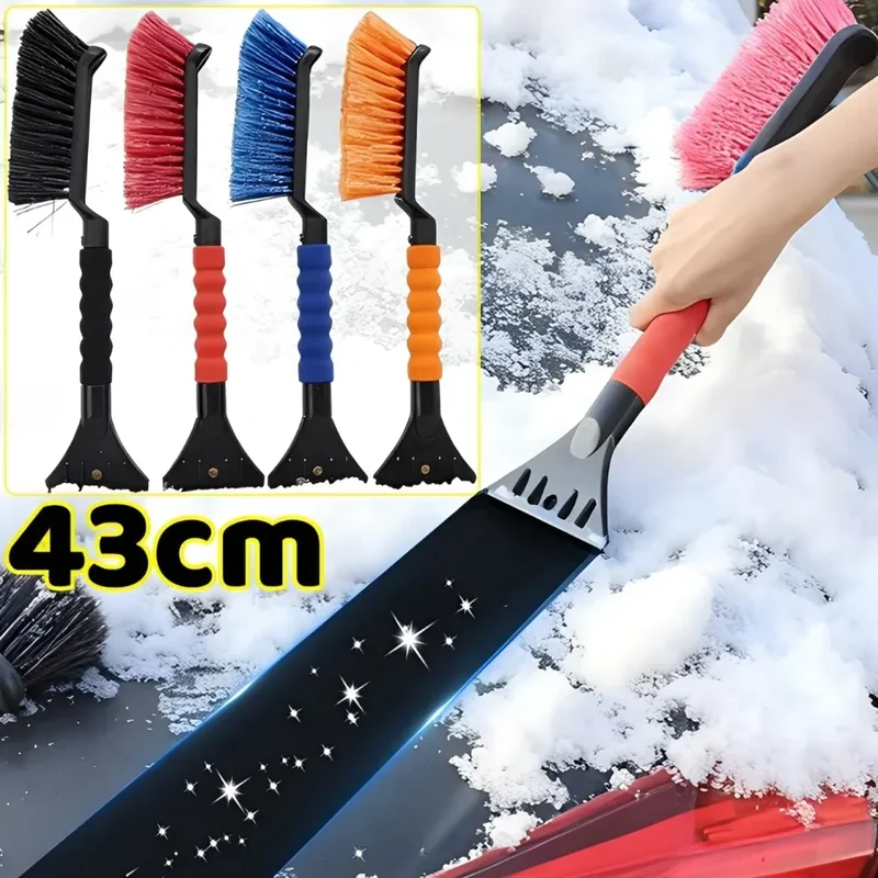 Ice Scrapers for Car Windshield 2 in 1 Snow Scraper and Brush Ergonomic Foam Grip Snow Cleaner for Car Window Ice Scraper 43cm