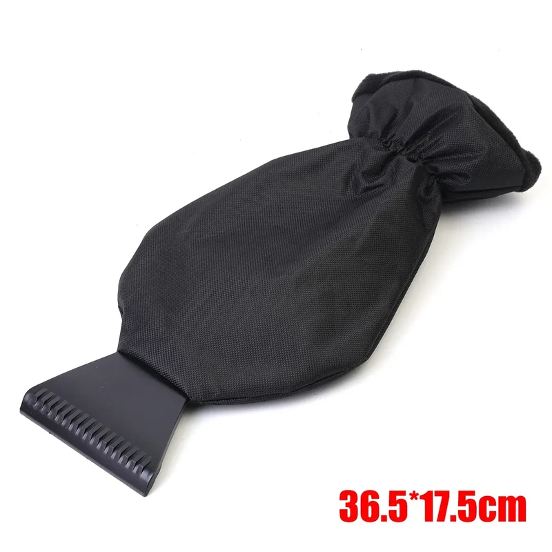 Car Ice Scraper With Glove Warm Fleece Lined Auto Windshield Snow Remover Shovel Tool Winter Window Cleaning Accessories Kit
