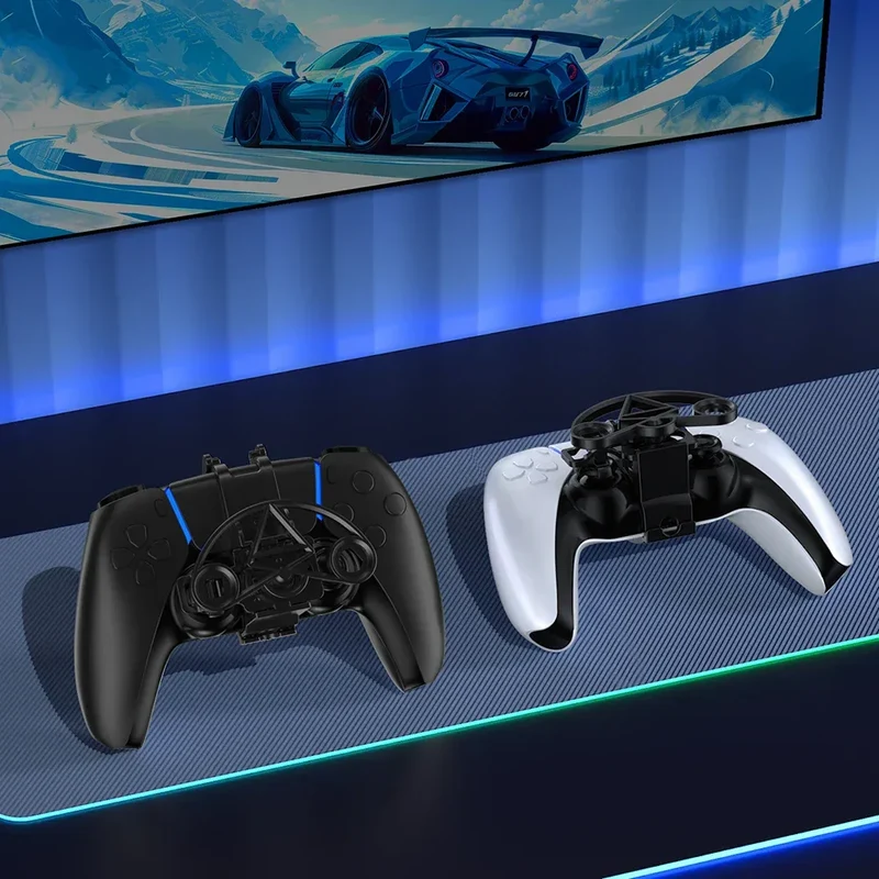 Mini Racing Wheel for Sony PS5 Game Controller 3D Printing Game Console Steering Wheel Handle Auxiliary Replacement Accessories