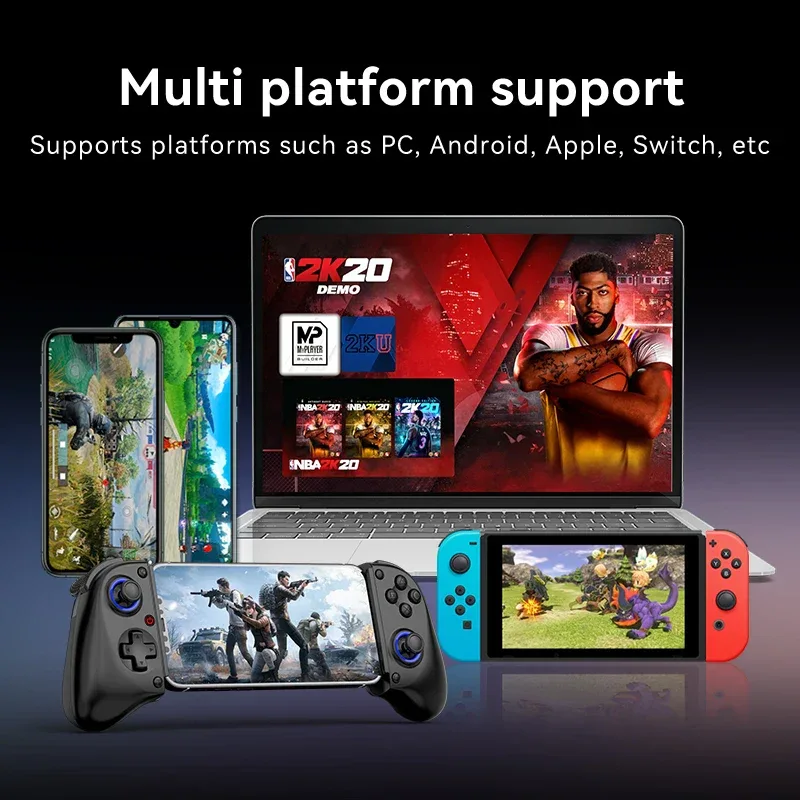 D11 Stretchable Game Controller Hall Trigger Supports Android Phone/Tablet/Switch/PC/iOS/XBOX Streaming Controller