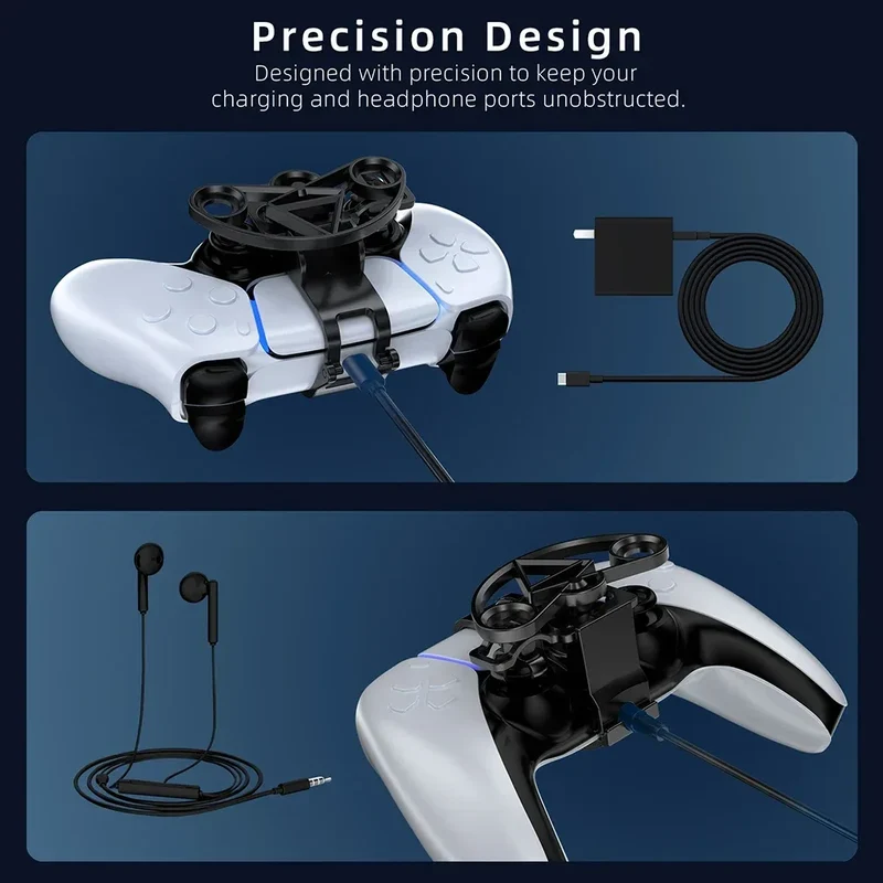 Mini Steering Wheel for Sony PS5 Game Controller Accessories 3D Printing Racing Games Steering Wheel Replacement Enhanced Gaming