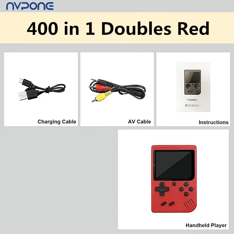 Built-in 400 FC Games with Portable Case 3.0 Inch LCD Screen Video Game Player Kids Boys Gift for Retro Handheld Game Console