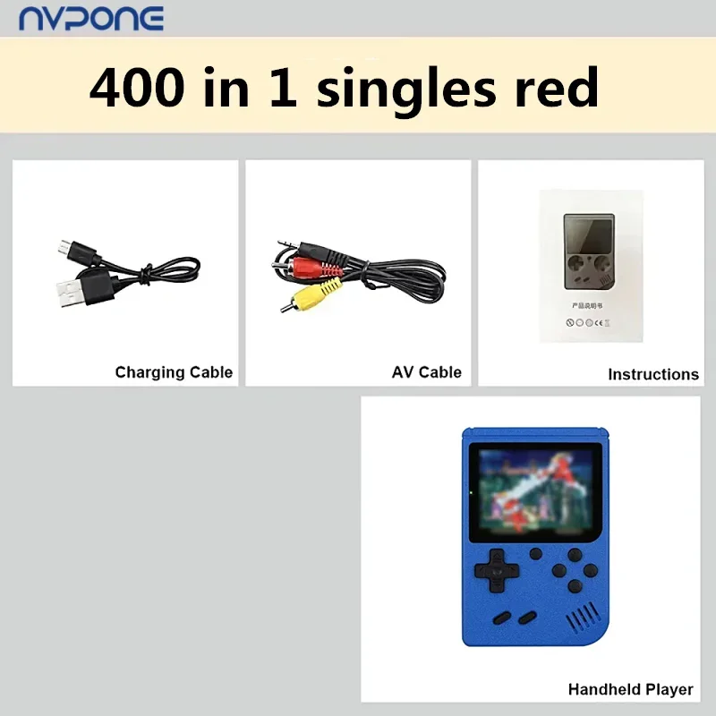 Built-in 400 FC Games with Portable Case 3.0 Inch LCD Screen Video Game Player Kids Boys Gift for Retro Handheld Game Console