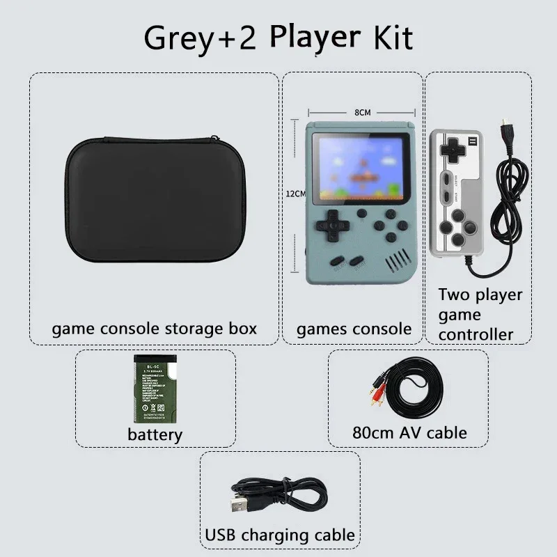 Built-in 400 FC Games with Portable Case 3.0 Inch LCD Screen Video Game Player Kids Boys Gift for Retro Handheld Game Console