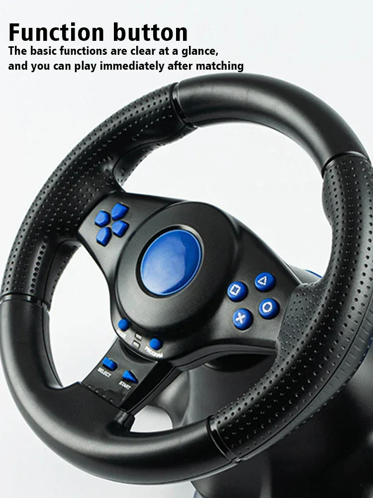 7 in 1 Racing Game Steering Wheel Vibration Controller Simulation Racing Pedals for switch/xbox 360/xbox one/pc/ps4/3/Android