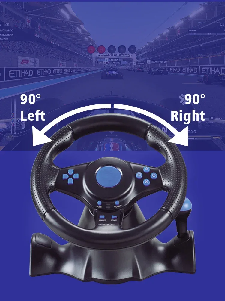 7 in 1 Racing Game Steering Wheel Vibration Controller Simulation Racing Pedals for switch/xbox 360/xbox one/pc/ps4/3/Android