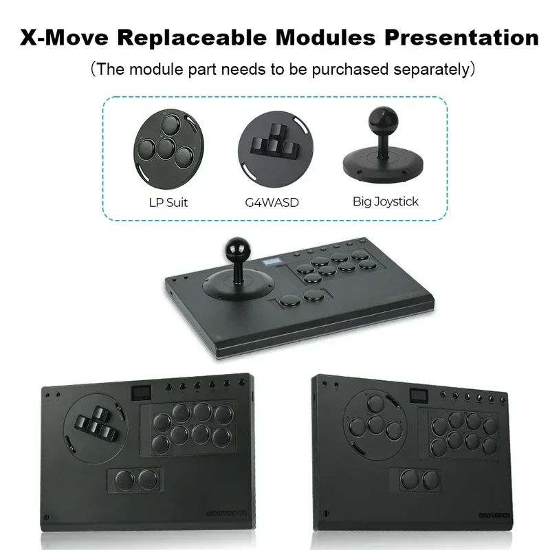 Haute42 X-Move Aluminium Alloy Hitbox Leverless Controller Stickless Fightstick For PC/PS4/PS5 Arcade Game Controller Joystick