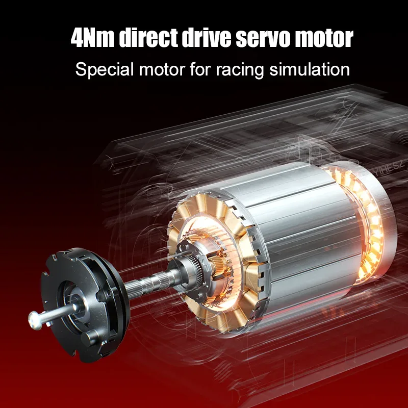 PXN V4D Bundle Racing Wheel 4Nm Force Feedback Simulator Gaming Steering Wheel PXN VD Series Direct Drive Servo Motor For PC