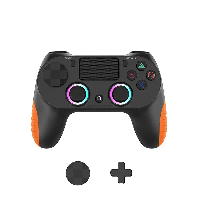 P4 Wireless Bluetooth Gaming Controller RGB Lights Vibration Six-Axis Motion Sensing for PC/360 - Hot-Selling Gaming Joystick