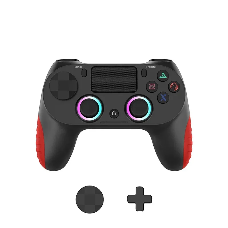 P4 Wireless Bluetooth Gaming Controller RGB Lights Vibration Six-Axis Motion Sensing for PC/360 - Hot-Selling Gaming Joystick