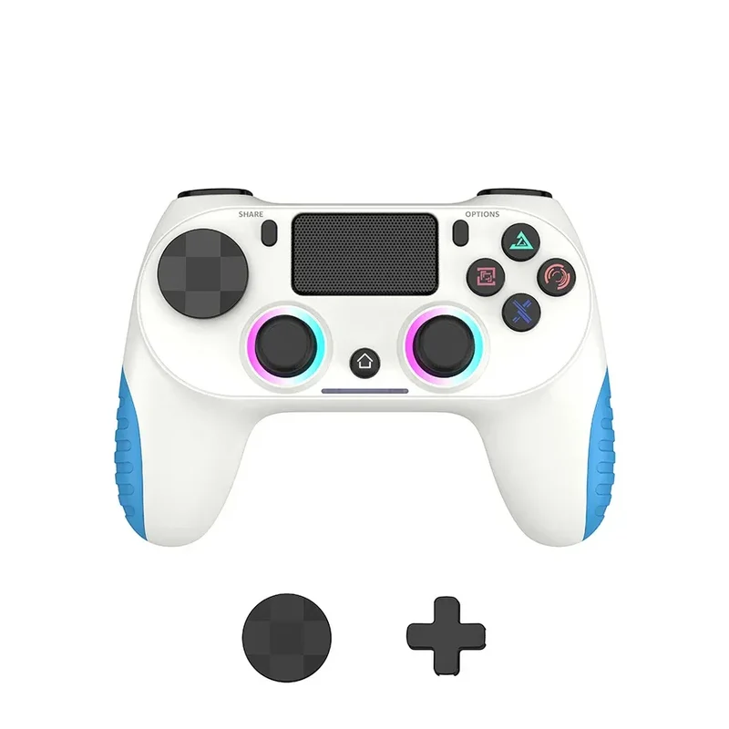 P4 Wireless Bluetooth Gaming Controller RGB Lights Vibration Six-Axis Motion Sensing for PC/360 - Hot-Selling Gaming Joystick