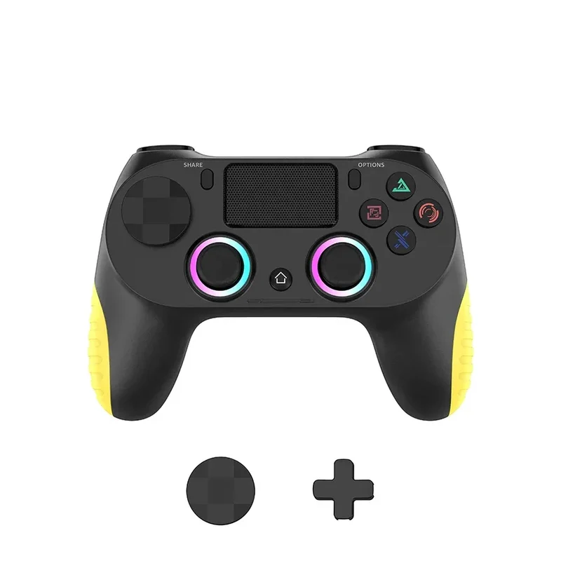 P4 Wireless Bluetooth Gaming Controller RGB Lights Vibration Six-Axis Motion Sensing for PC/360 - Hot-Selling Gaming Joystick