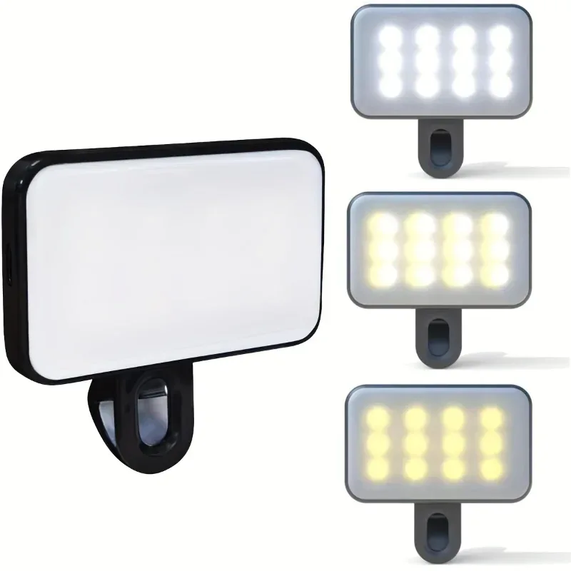 Portable Rechargeable LED Fill Light Mini Selfie Fill Light for Mobile Phone Computer