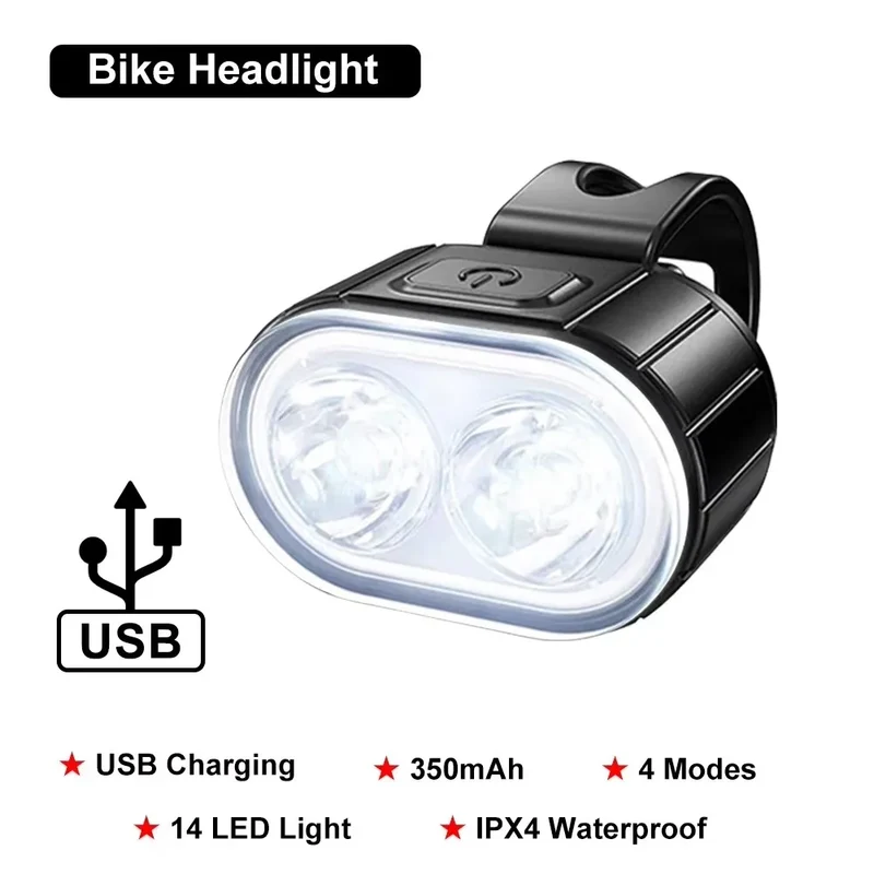 BUCKLOS Bike Lighting Front and Rear Lights Bicycle Lamp Led Cycling Light Bike Flashlight for Bicycle Front Taillight Lantern