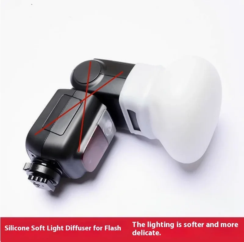 1Pcs Diffuser Bounce Dome Soft Silicone Flash Cap For GODOX Nikon Sony Olympus Fujifilm Panasonic Yongnuo Speedlite