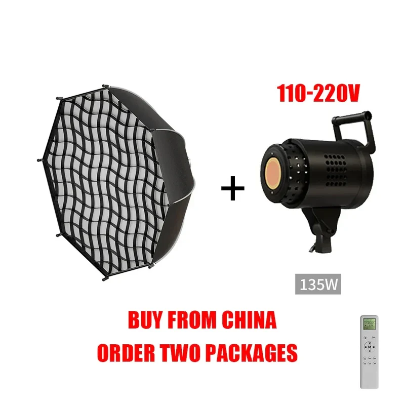 135W Photography LED Video Light Daylight-Balanced Sun Lamp for Portrait Flash Studio Accessories Youtube Live