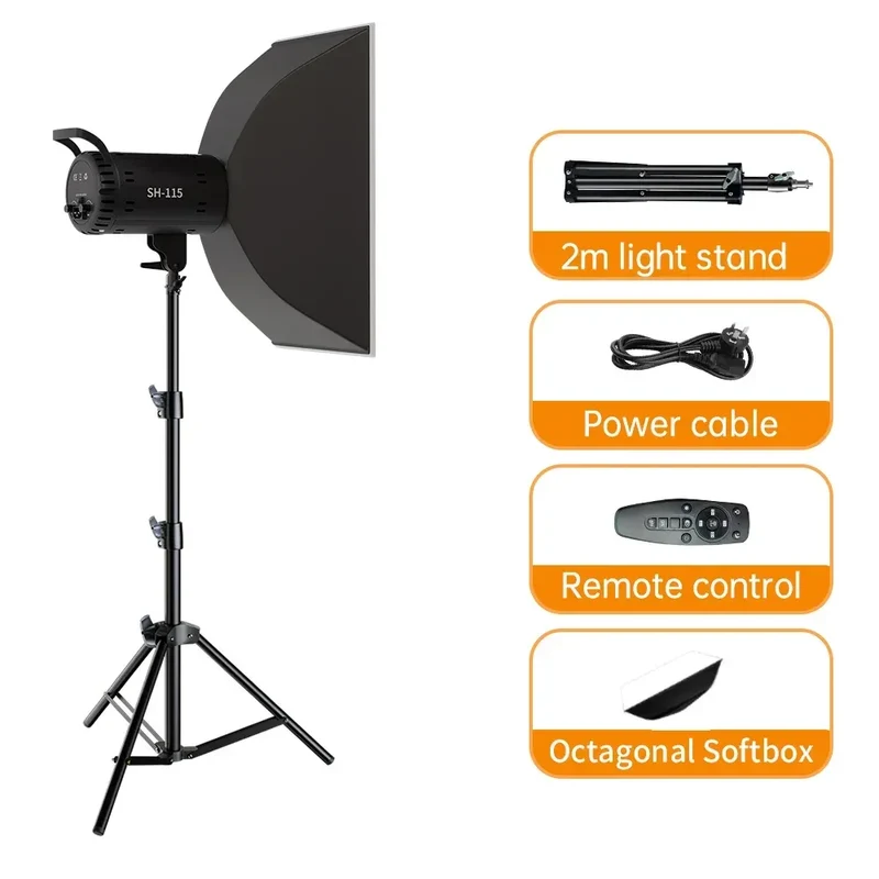 135W Photography LED Video Light Daylight-Balanced Sun Lamp for Portrait Flash Studio Accessories Youtube Live